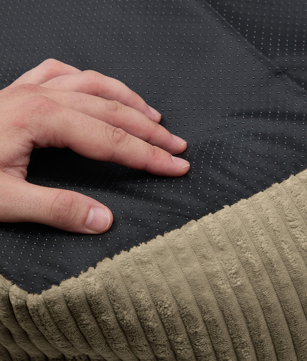 Green Corduroy Dog Bed Cover, Snozy