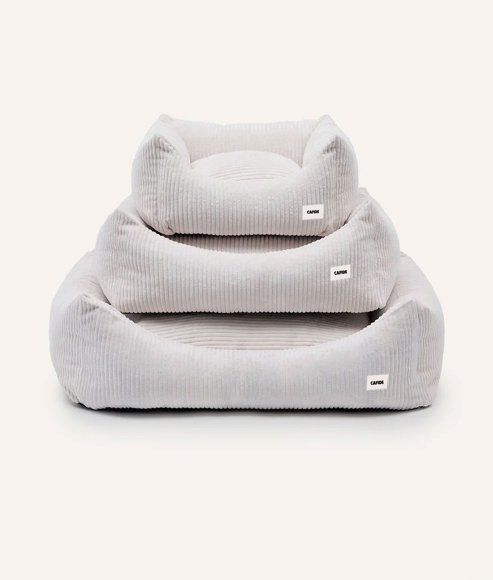 Cama Perro Pana Blanco Hueso, Snozy