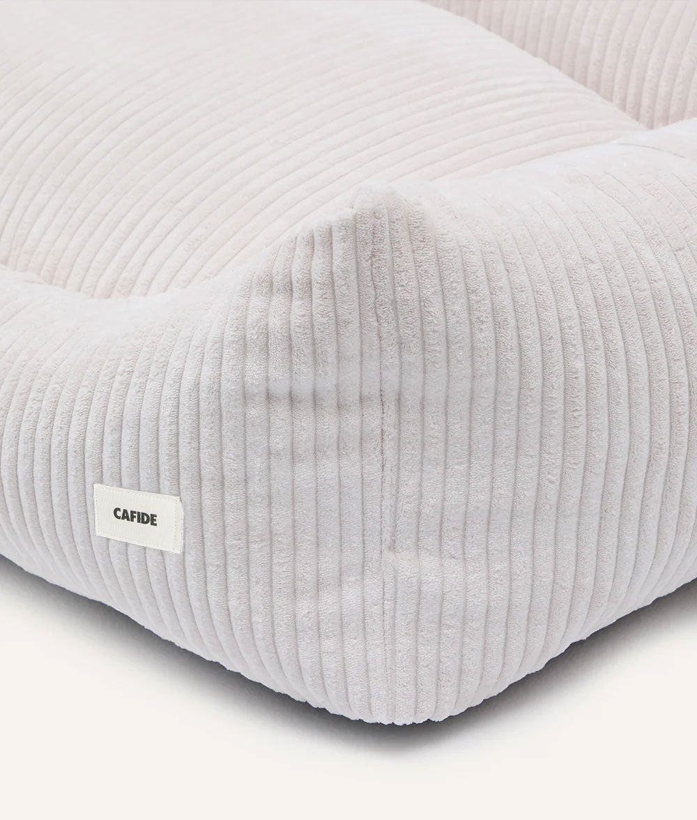 Bone White Corduroy Dog Bed Cover, Snozy