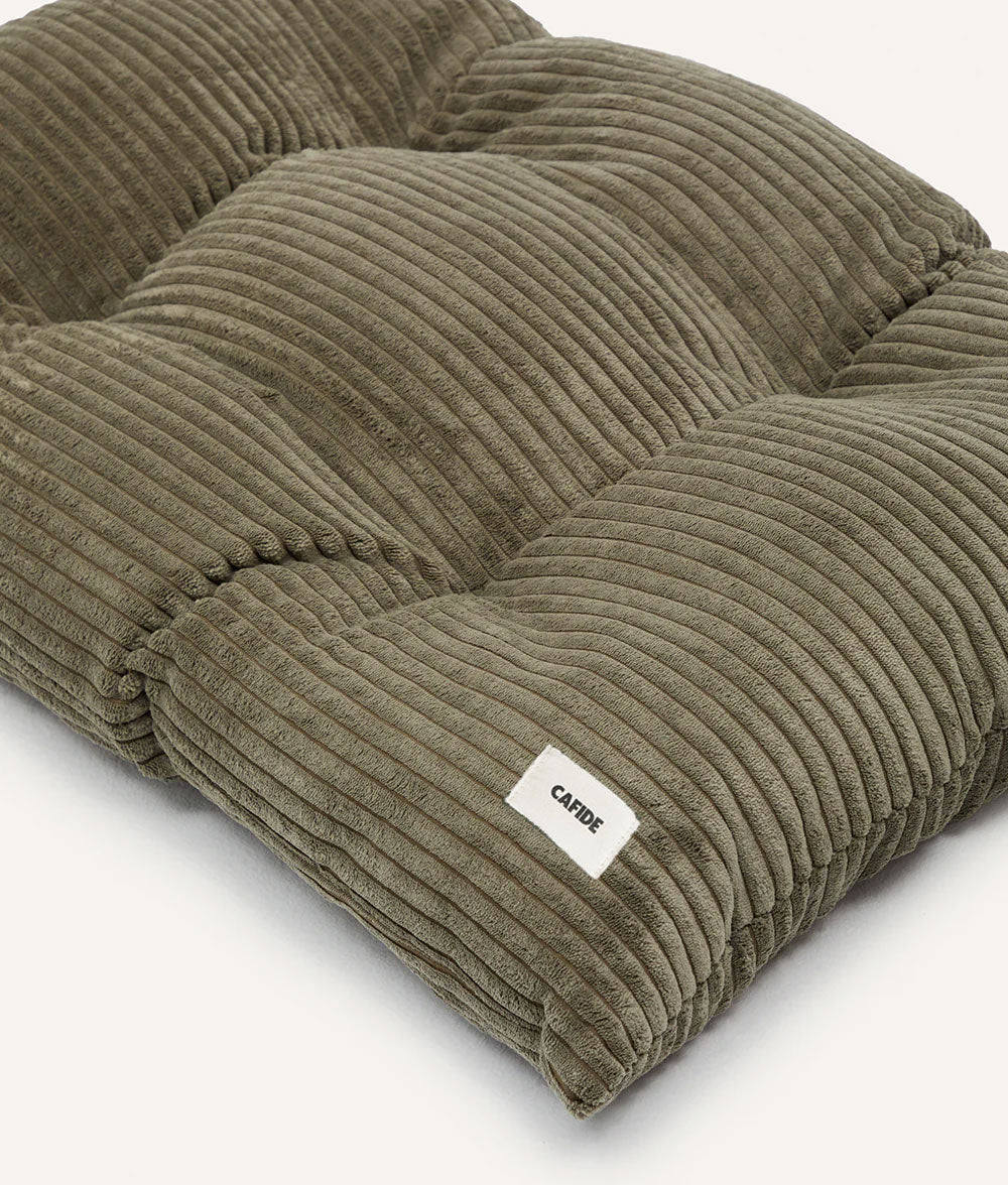 Green Corduroy Dog Cushion Bed, Bela