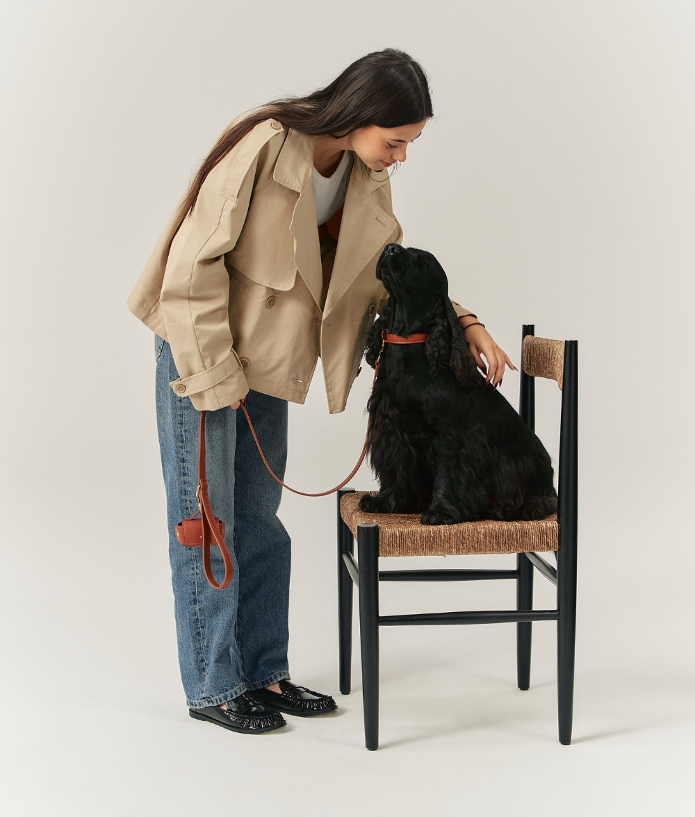 Collier en Cuir Vegan Marron, Jala