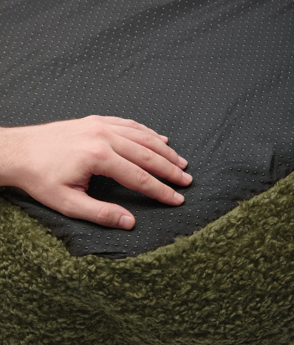 Fleece Green Dog Bed Cover, Snozy