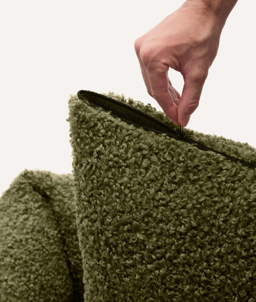 Fleece Green Dog Bed Cover, Snozy