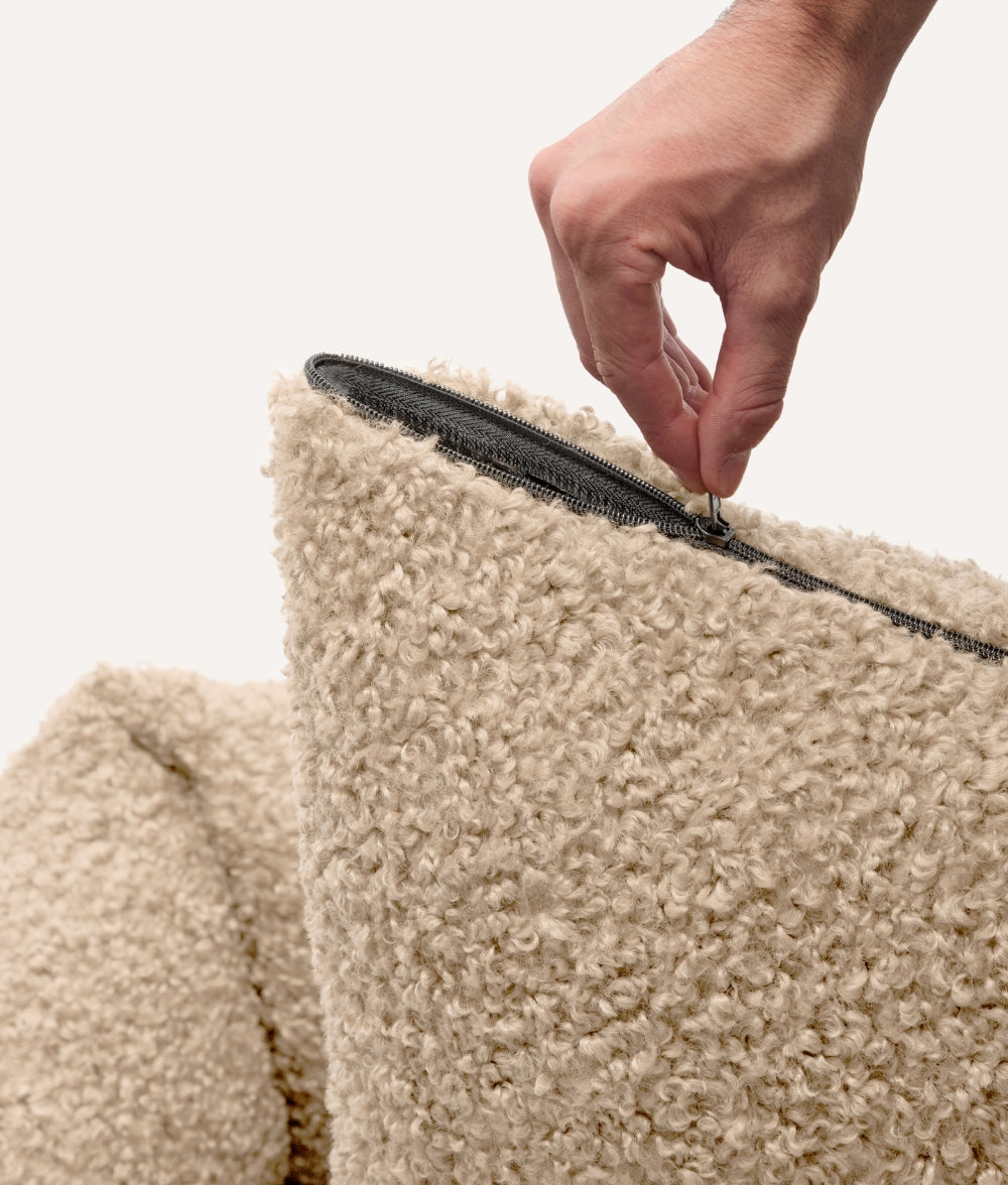 Fleece Beige Dog Bed Cover, Snozy