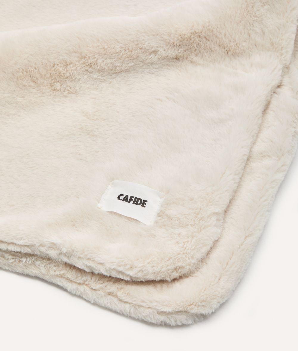 Manta Perro Efecto Pelo Beige Claro, Toia