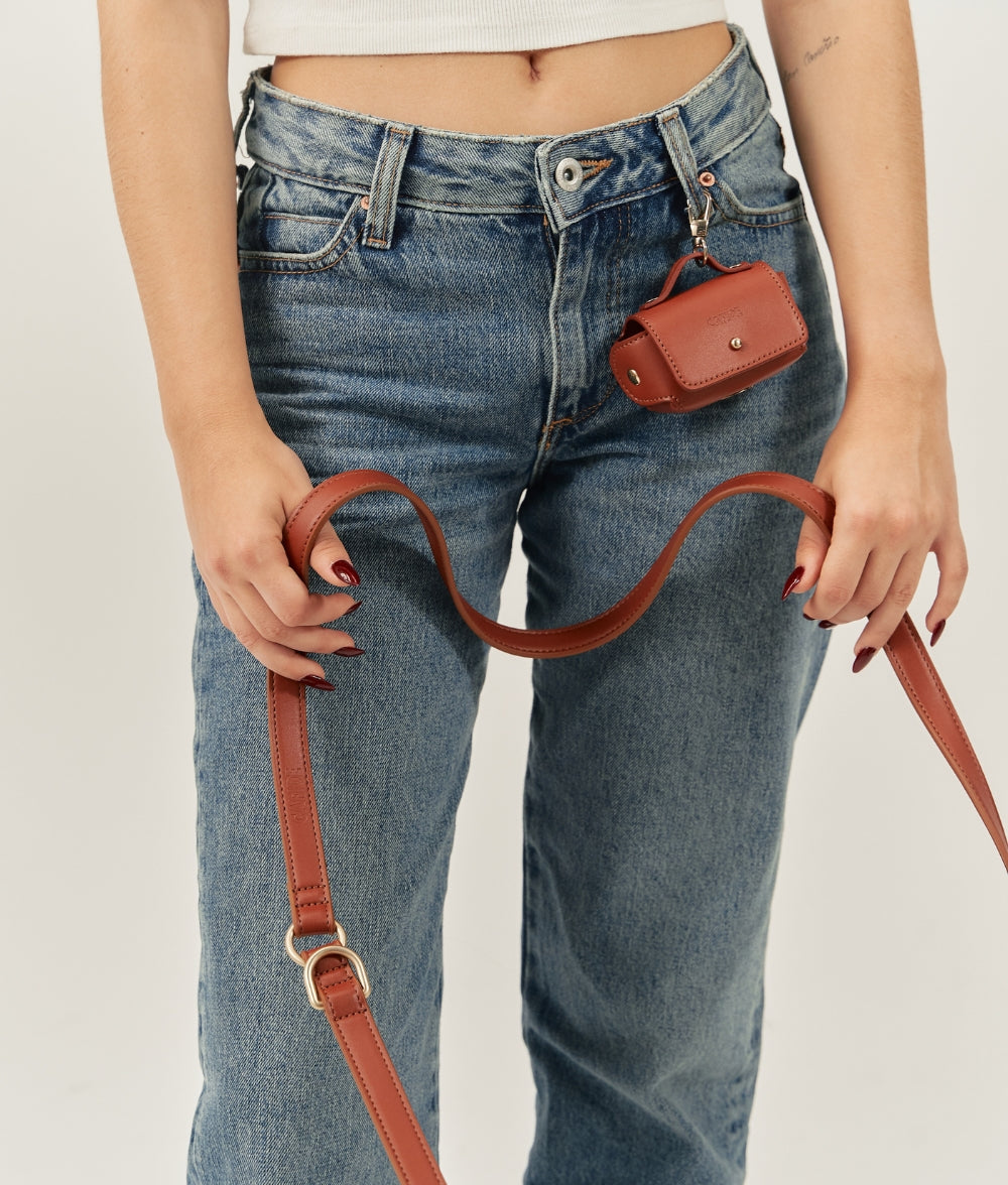 Leash Multiposition Vegan Leather Brown, Jala