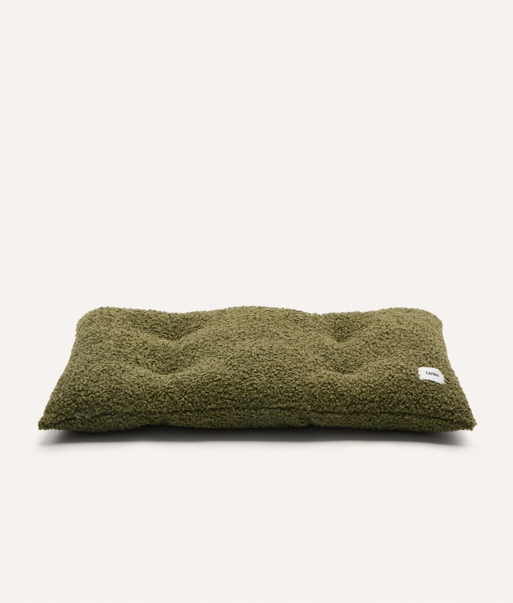 Grünes Teddyfell-Hundebettkissen, Bela