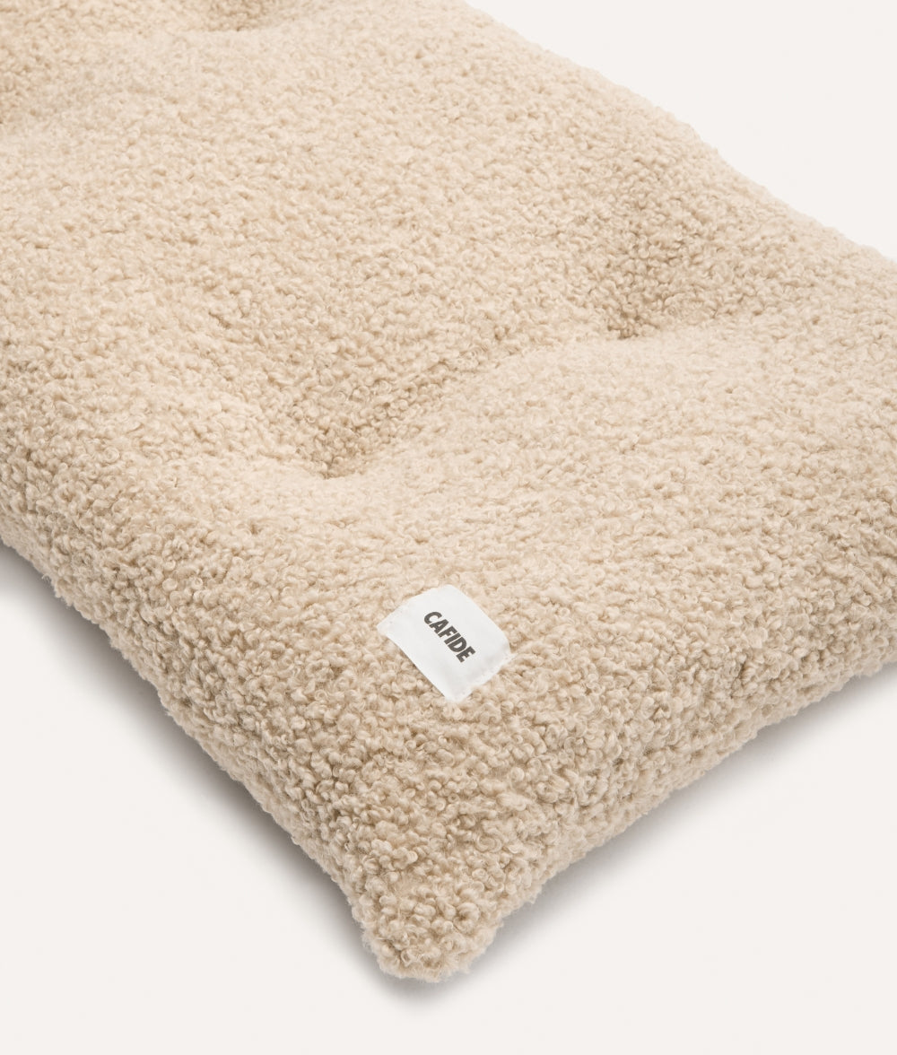 Beige Fleece Dog Cushion Bed, Bela
