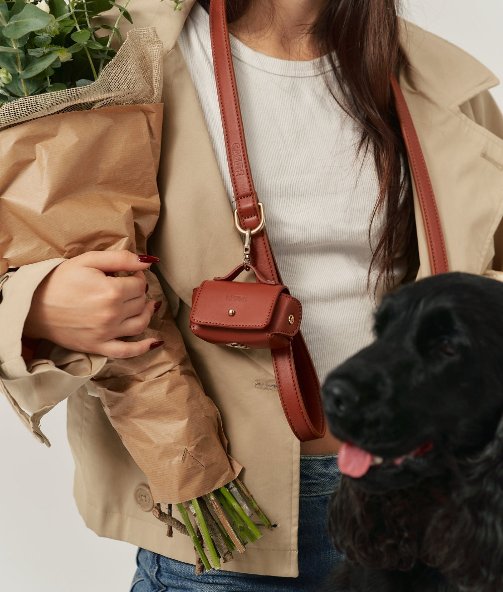 Leash 1,4m Vegan Leather Brown, Jala