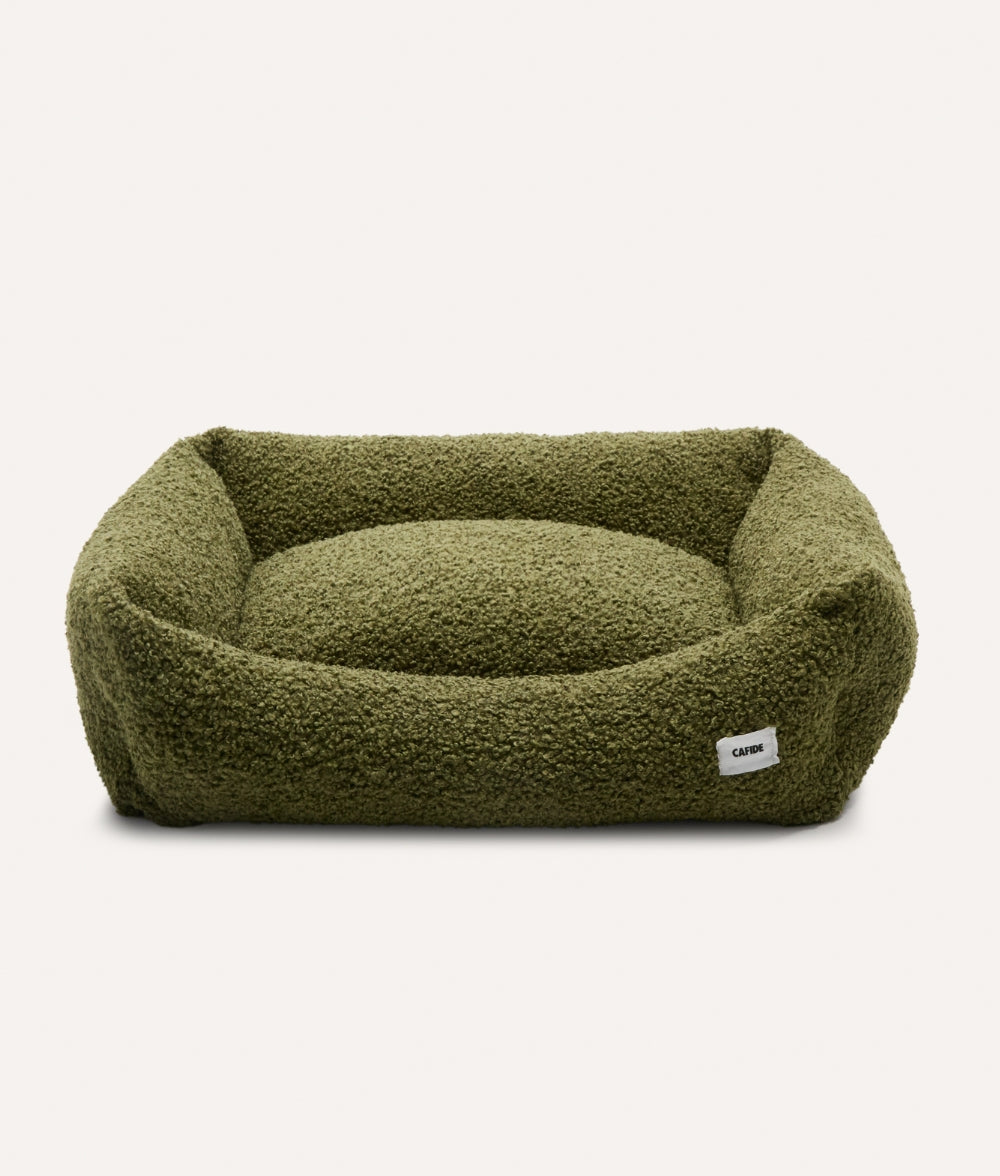Lit pour chien en effet bouclette vert, Snozy