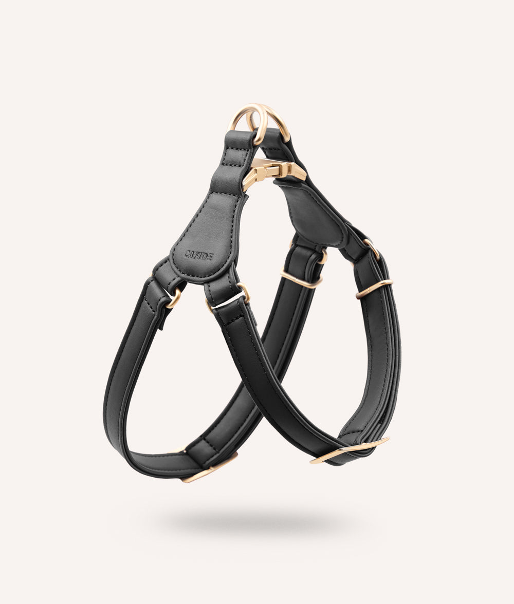 Arnés Cuero Vegano "Step In" Negro, Jala