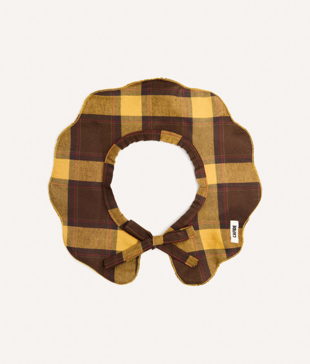 Hundebandana im Halsstil Tartan Senfgelb, Lola
