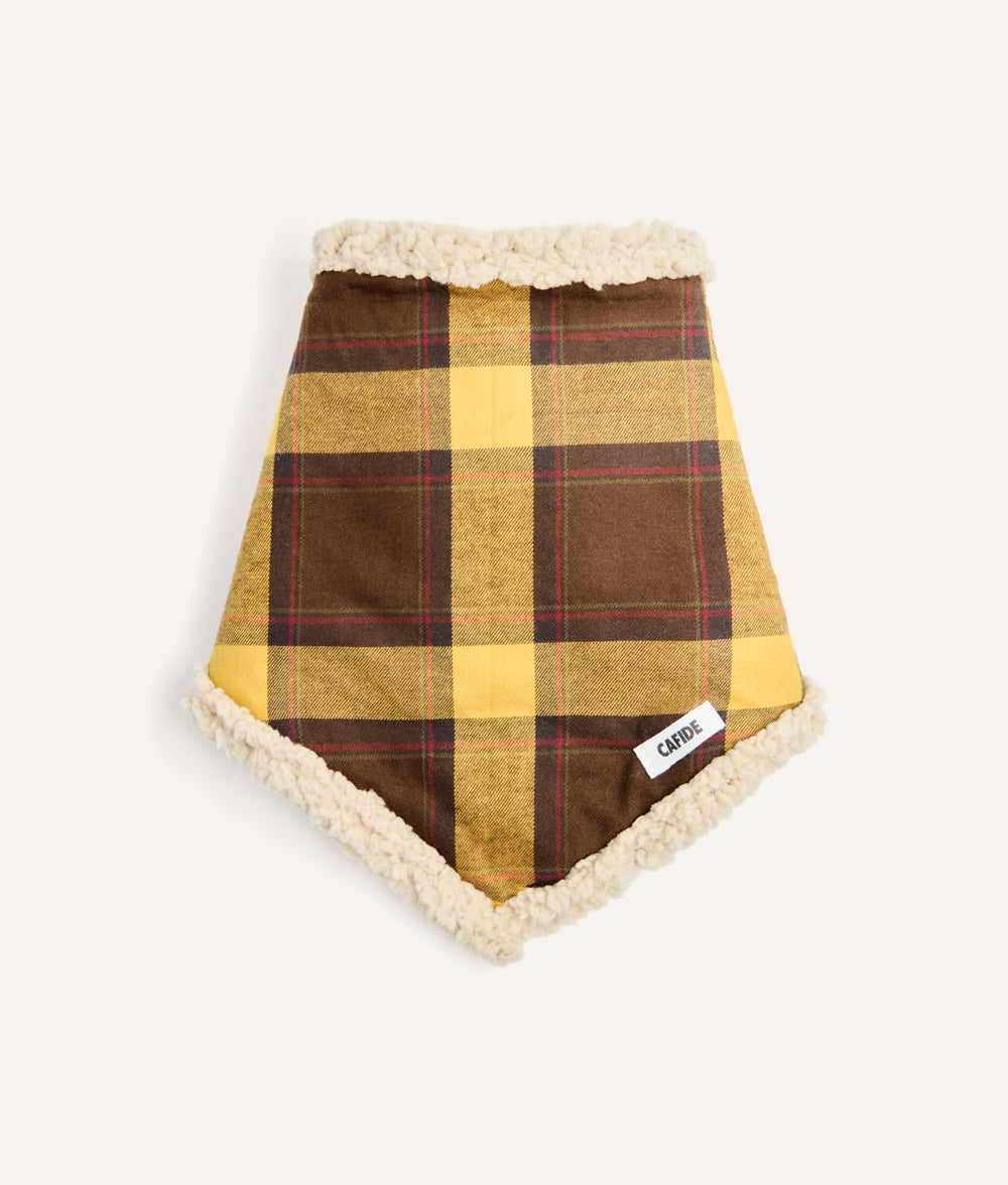 Bandana Pour Chien Tartan Moutarde, Nata
