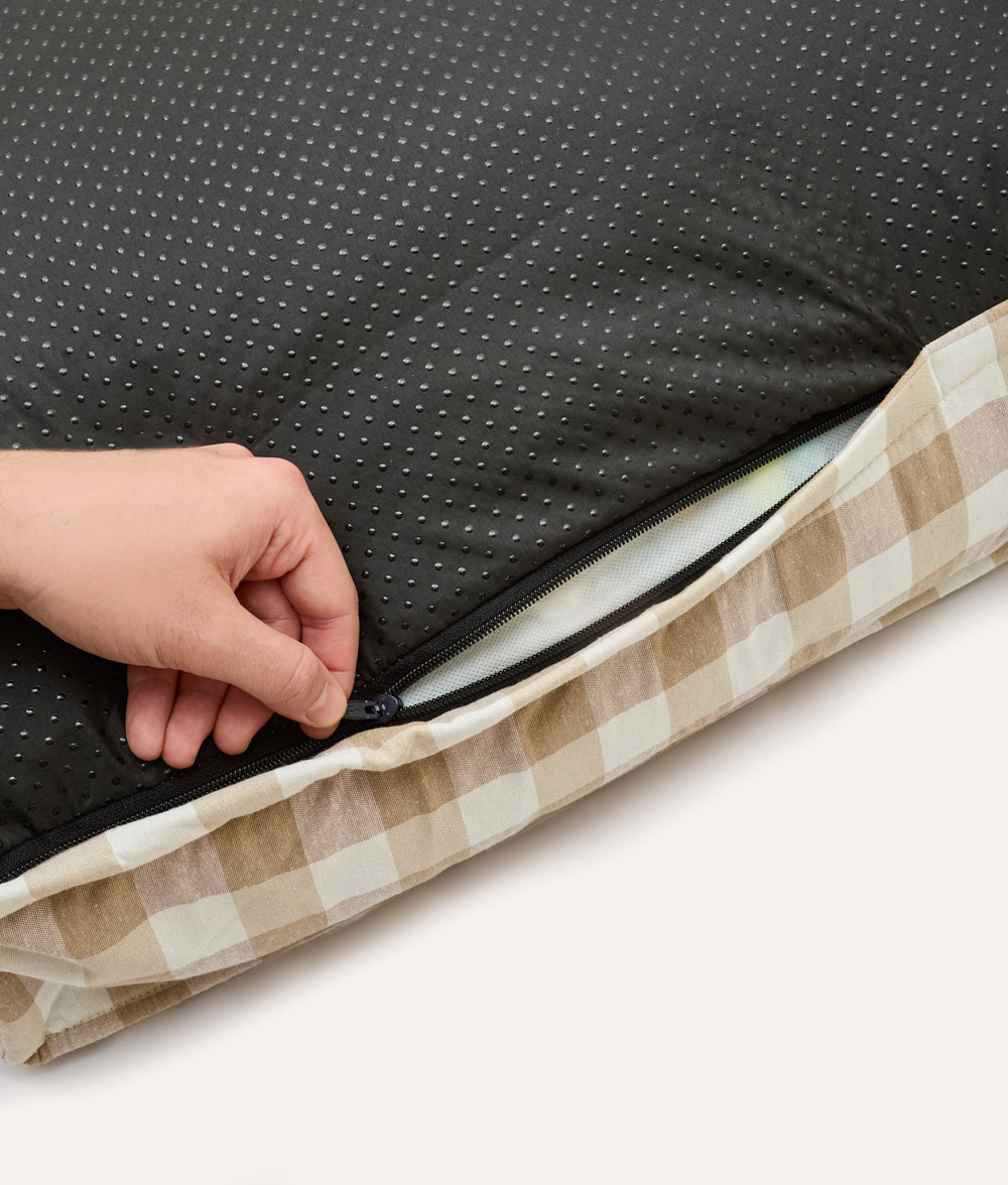 Funda de Cama Vichy Beige, Cuadra