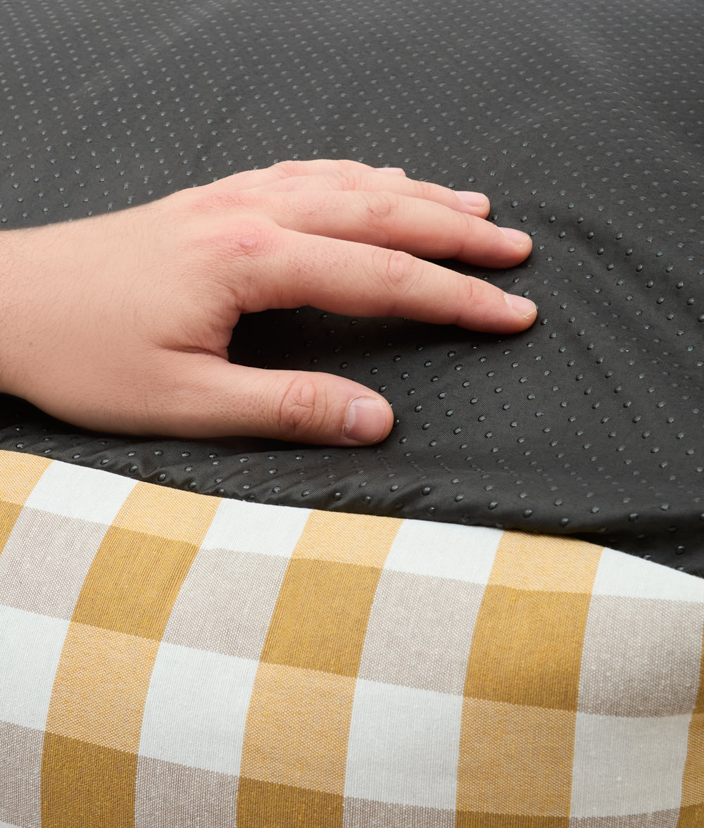 Vichy Mustard Dog Bed, Snozy