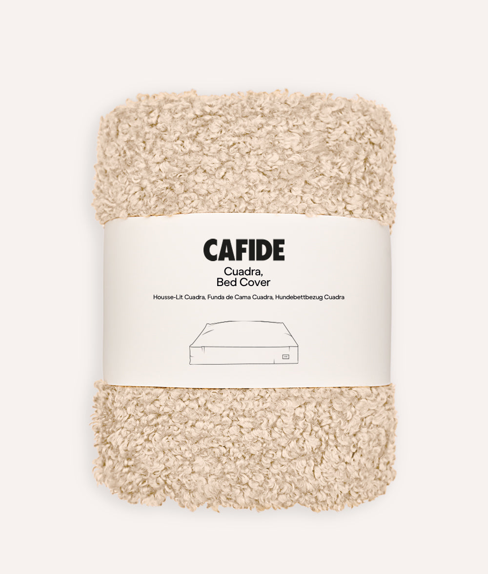 Housse de lit pour chien en effet bouclette beige, Cuadra