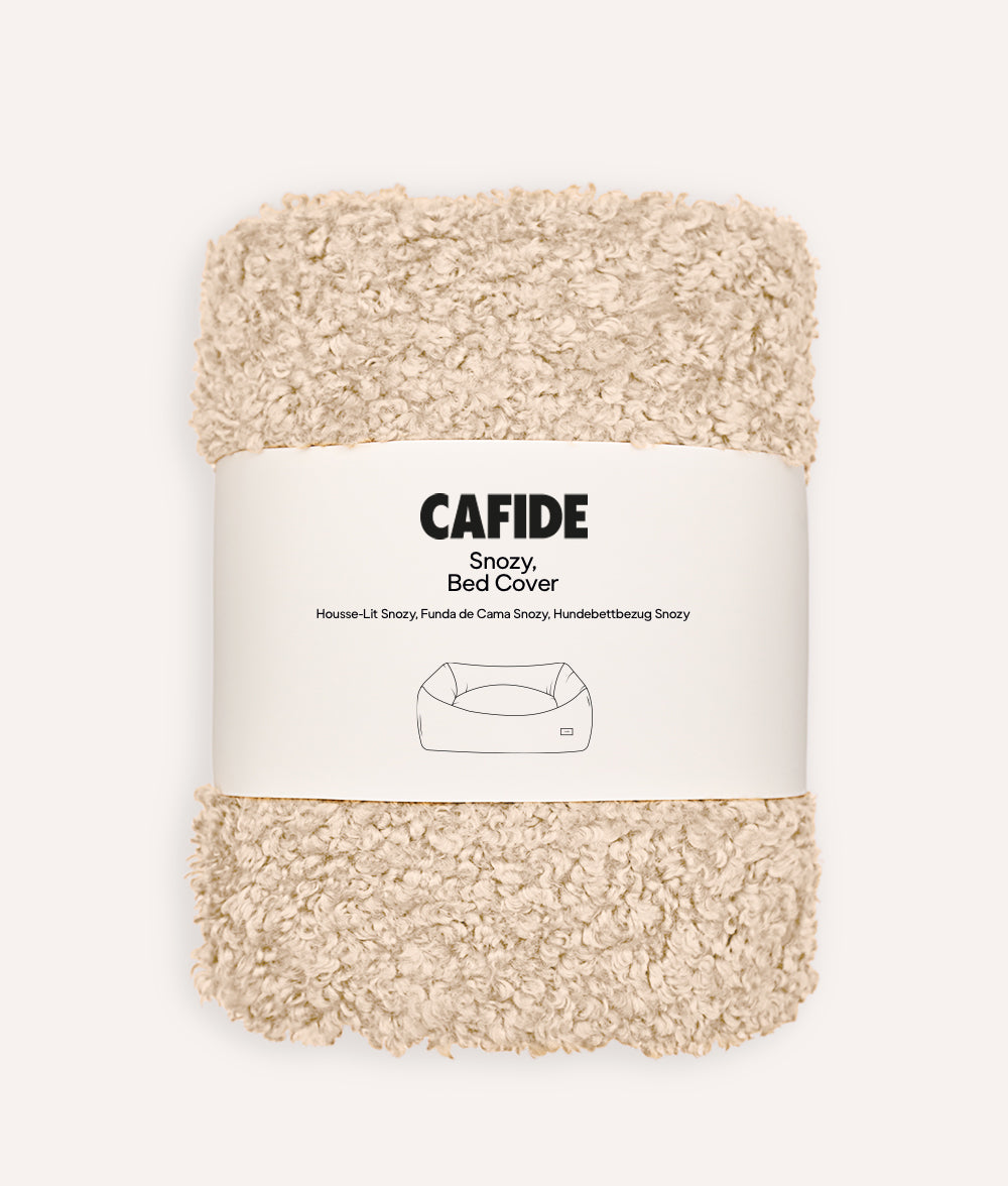 Fleece Beige Dog Bed Cover, Snozy