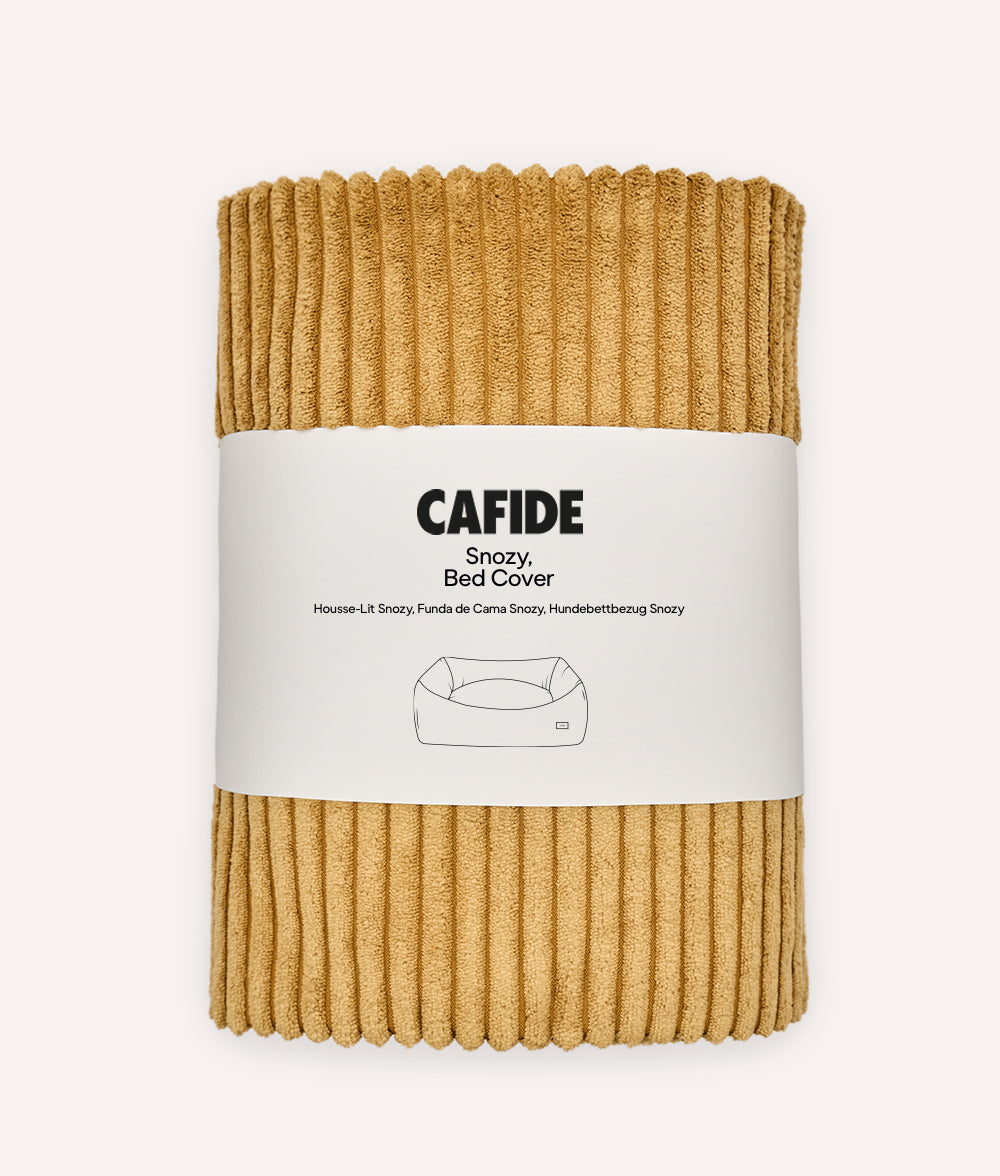 Mustard Corduroy Dog Bed Cover, Snozy