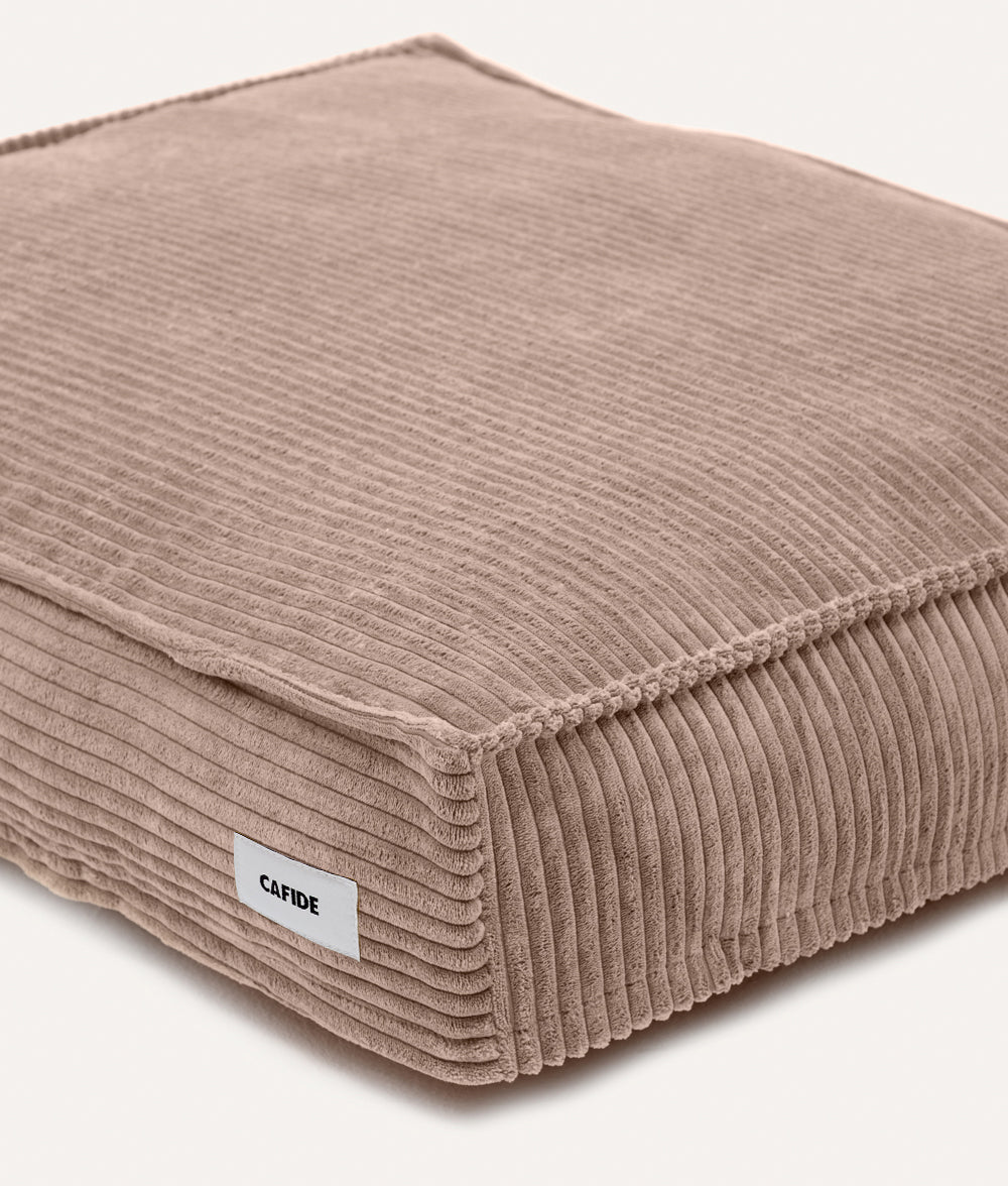 Funda de Cama Pana Moca Beige, Cuadra