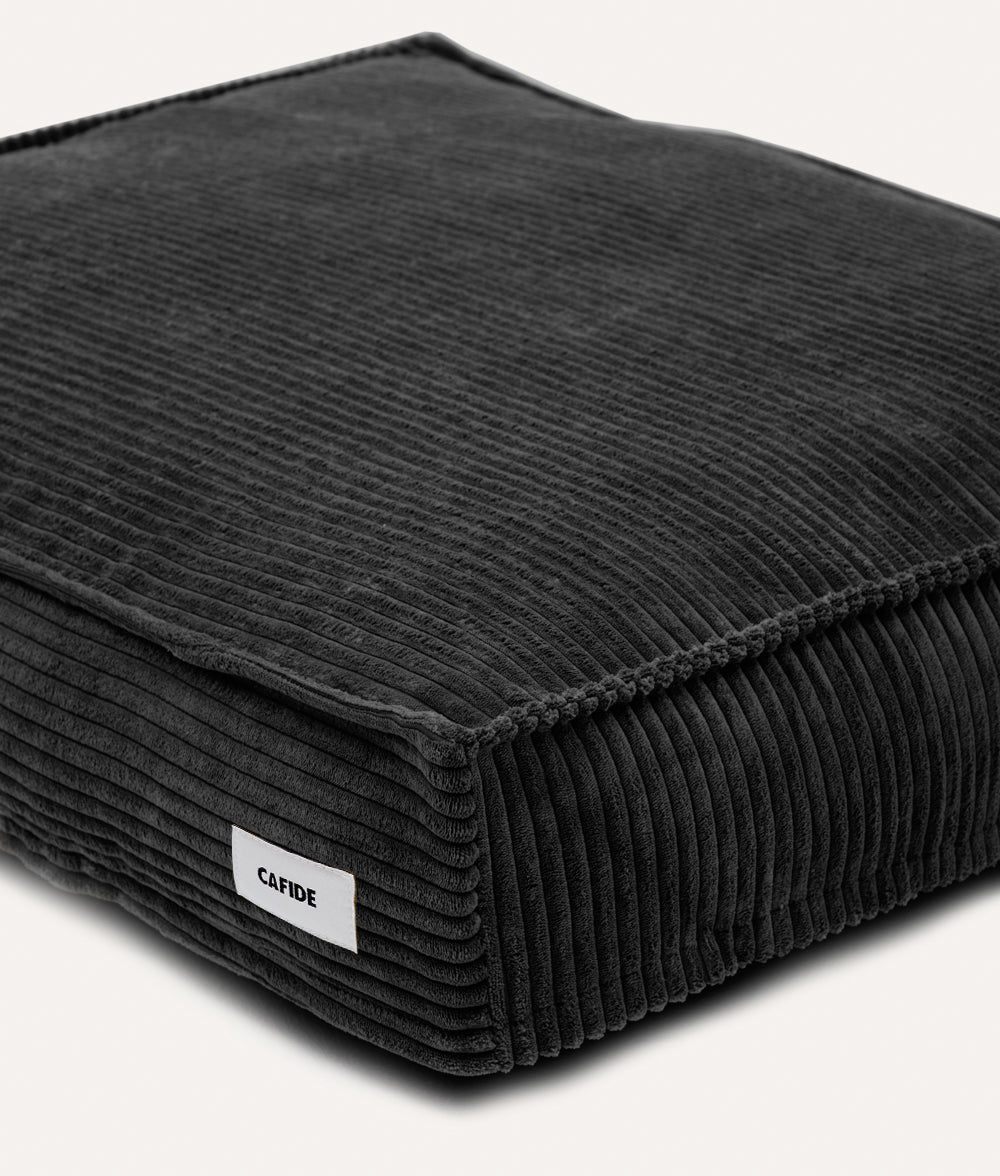 Funda de Cama Pana Negro, Cuadra