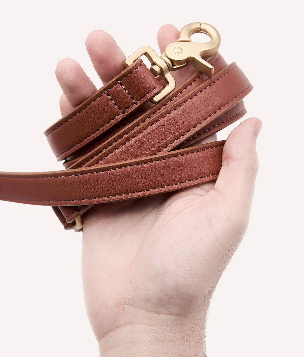 Leash Multiposition Vegan Leather Brown, Jala