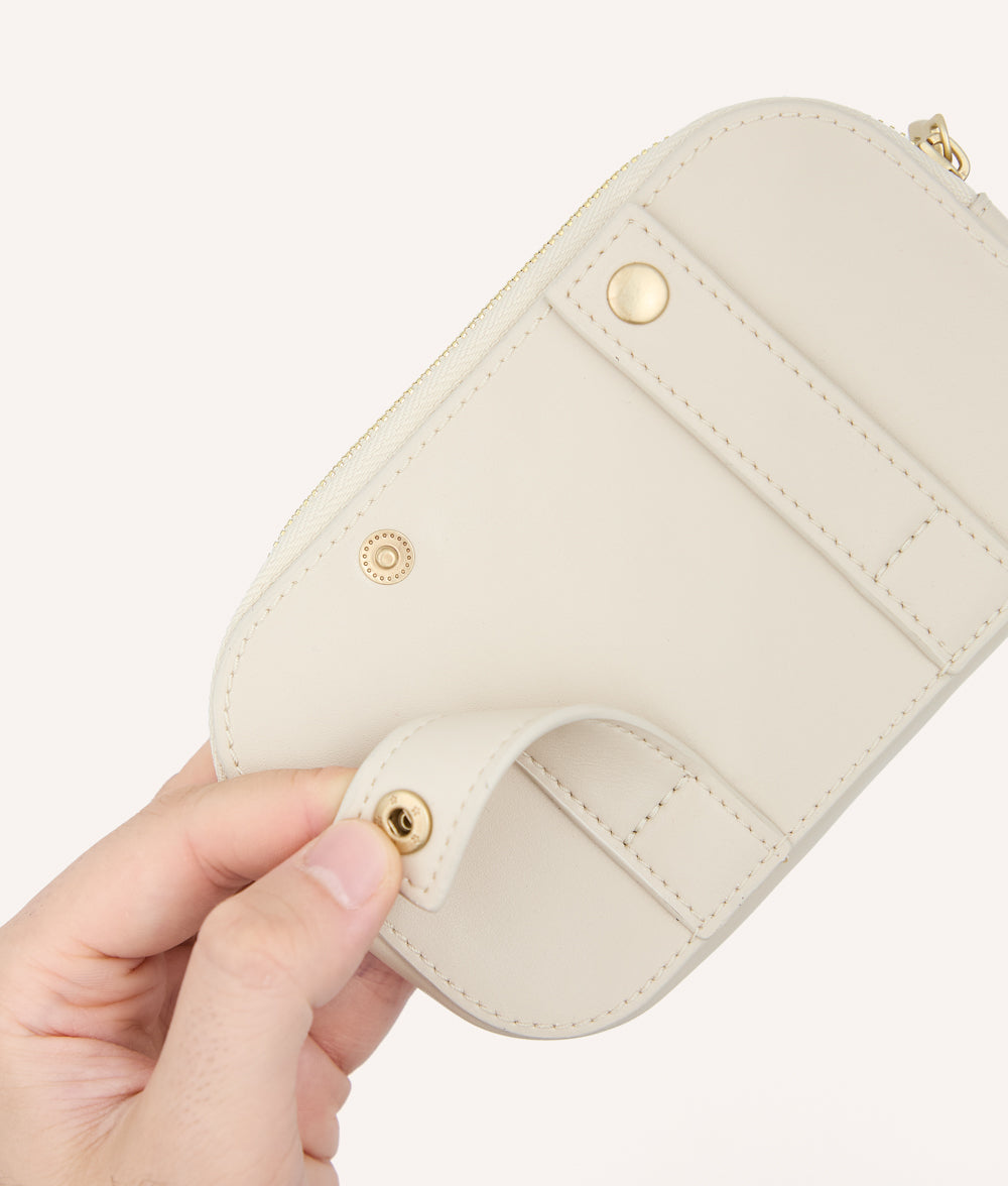 Beige Geldbörse aus veganem Leder, Jala