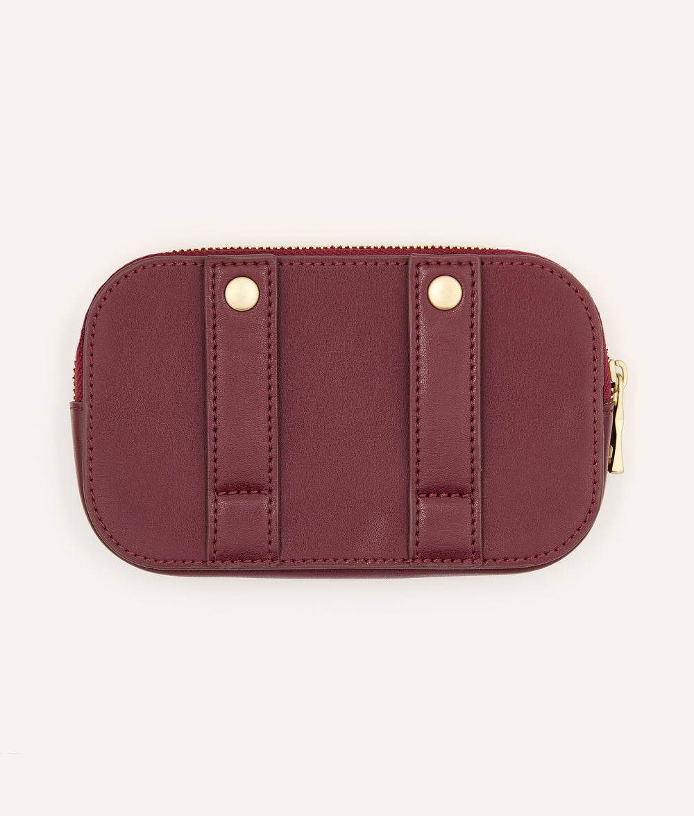 Burgunderfarbene Geldbörse aus veganem Leder, Jala