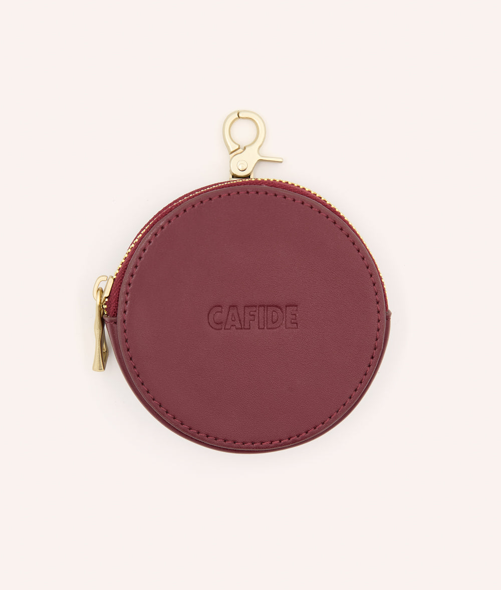 Sac à Friandises en cuir vegan bordeaux, Jala