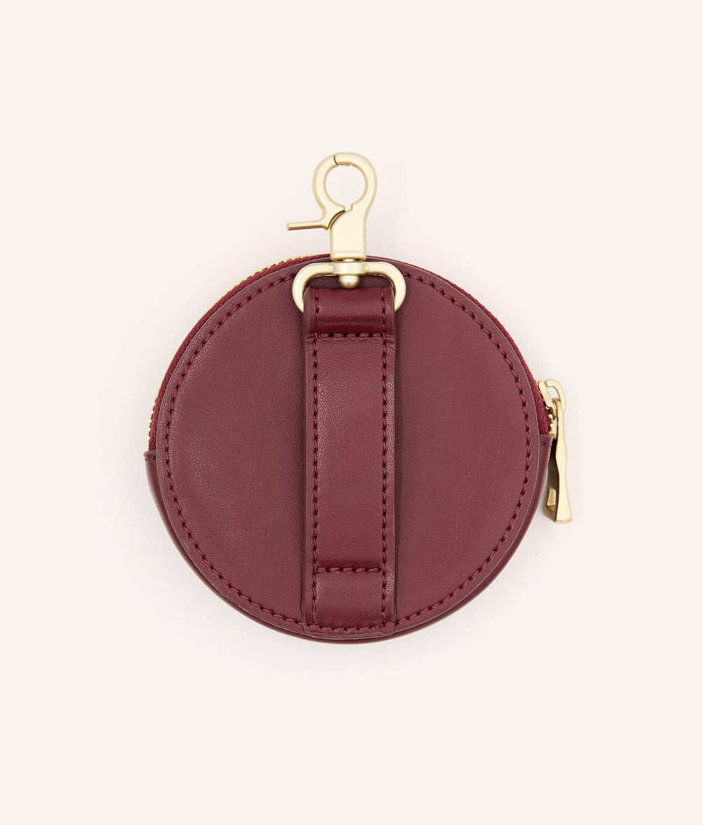 Burgunderfarbene Süßigkeitentasche aus veganem Leder, Jala