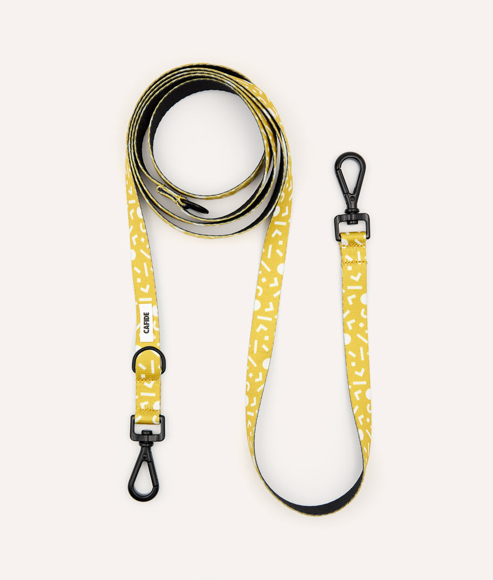Multipositionsleine aus recyceltem PET Memphis Mustard Design, Juno