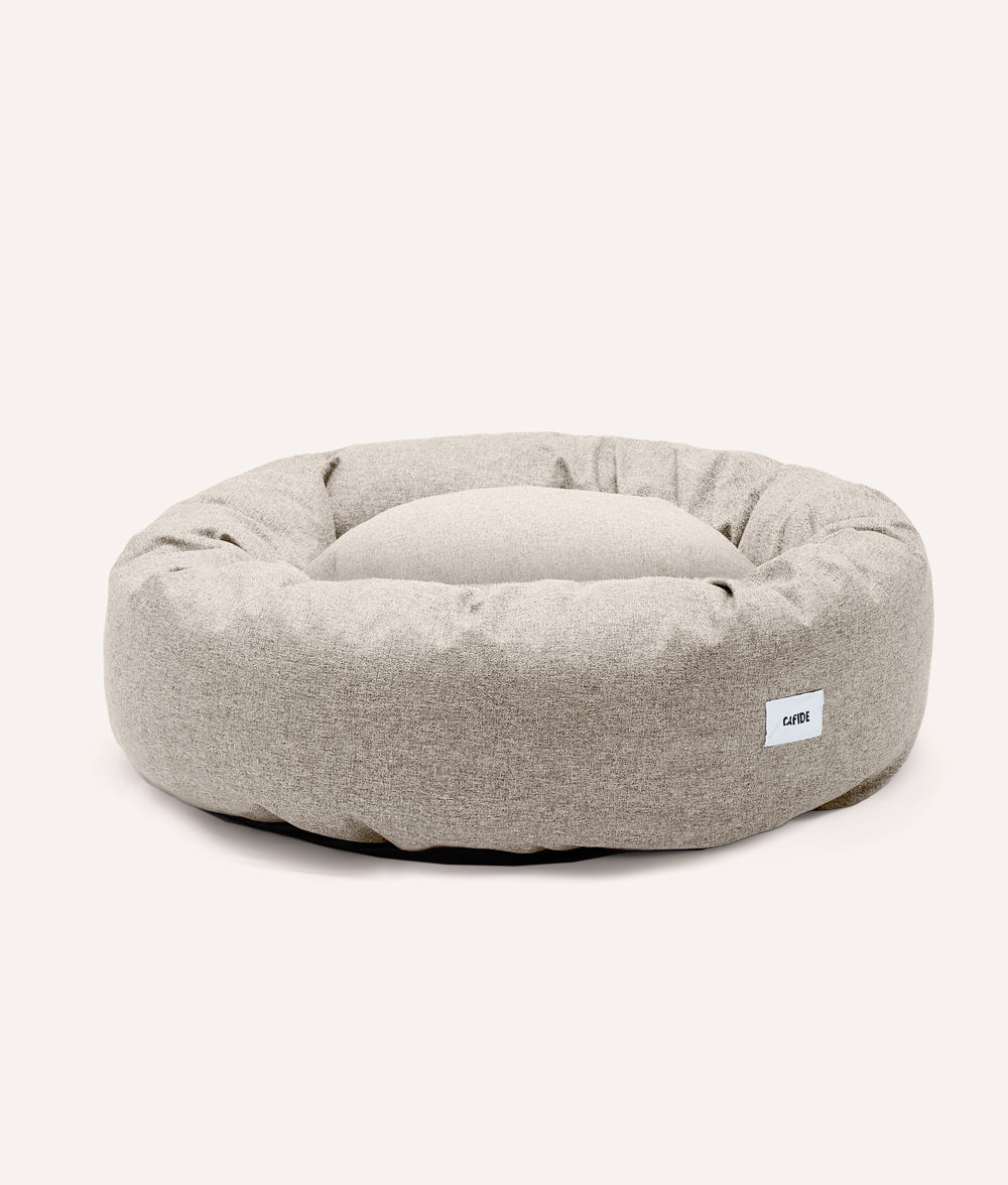 Lit pour chien en chenille beige, Nuba