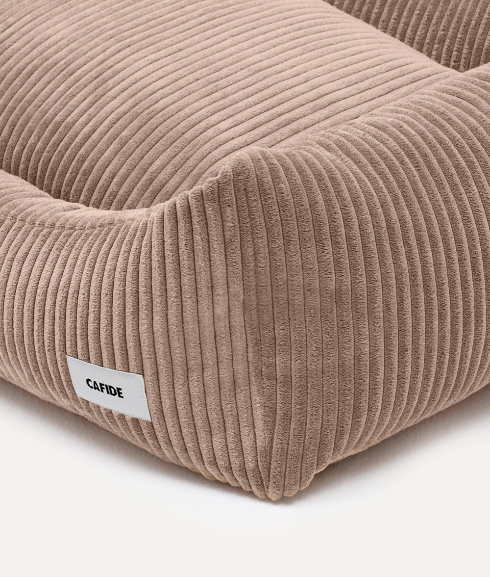 Corduroy Dog Bed Mocha Beige, Snozy