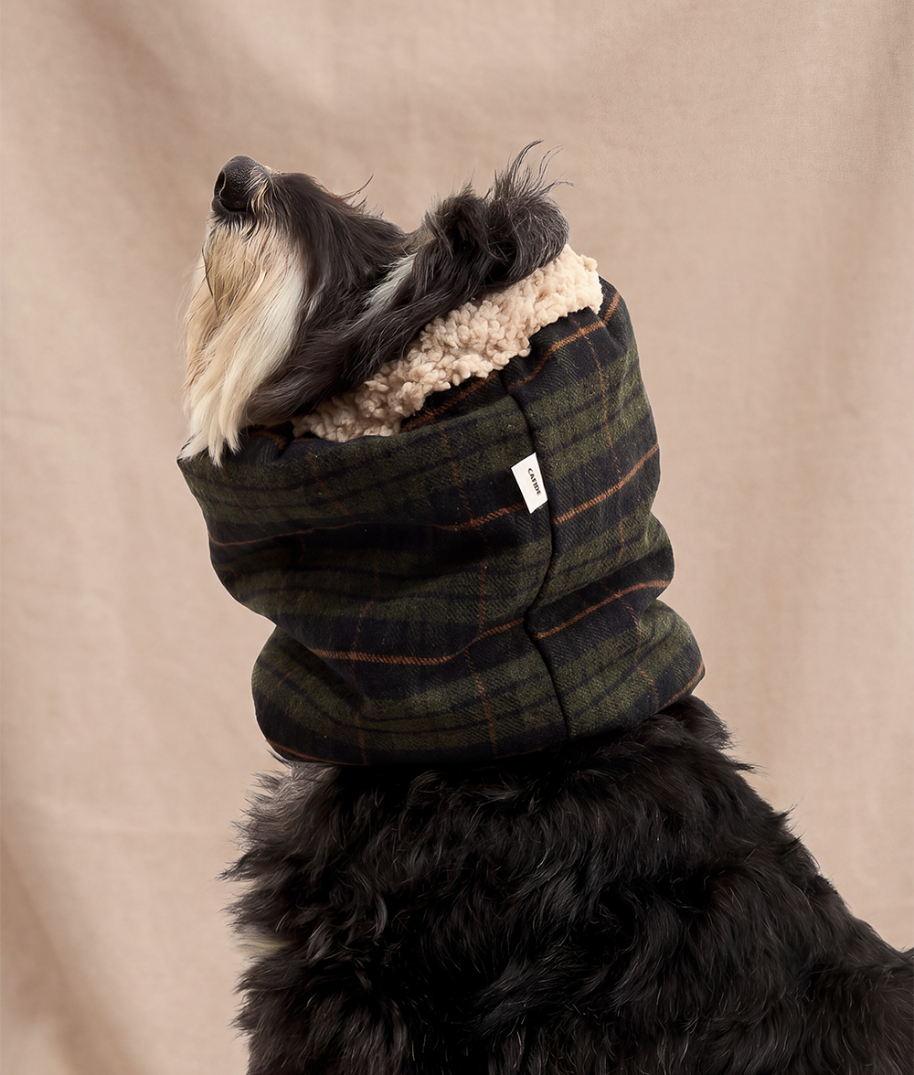 Hunde-Snood Tartan-Design Grün, Olga