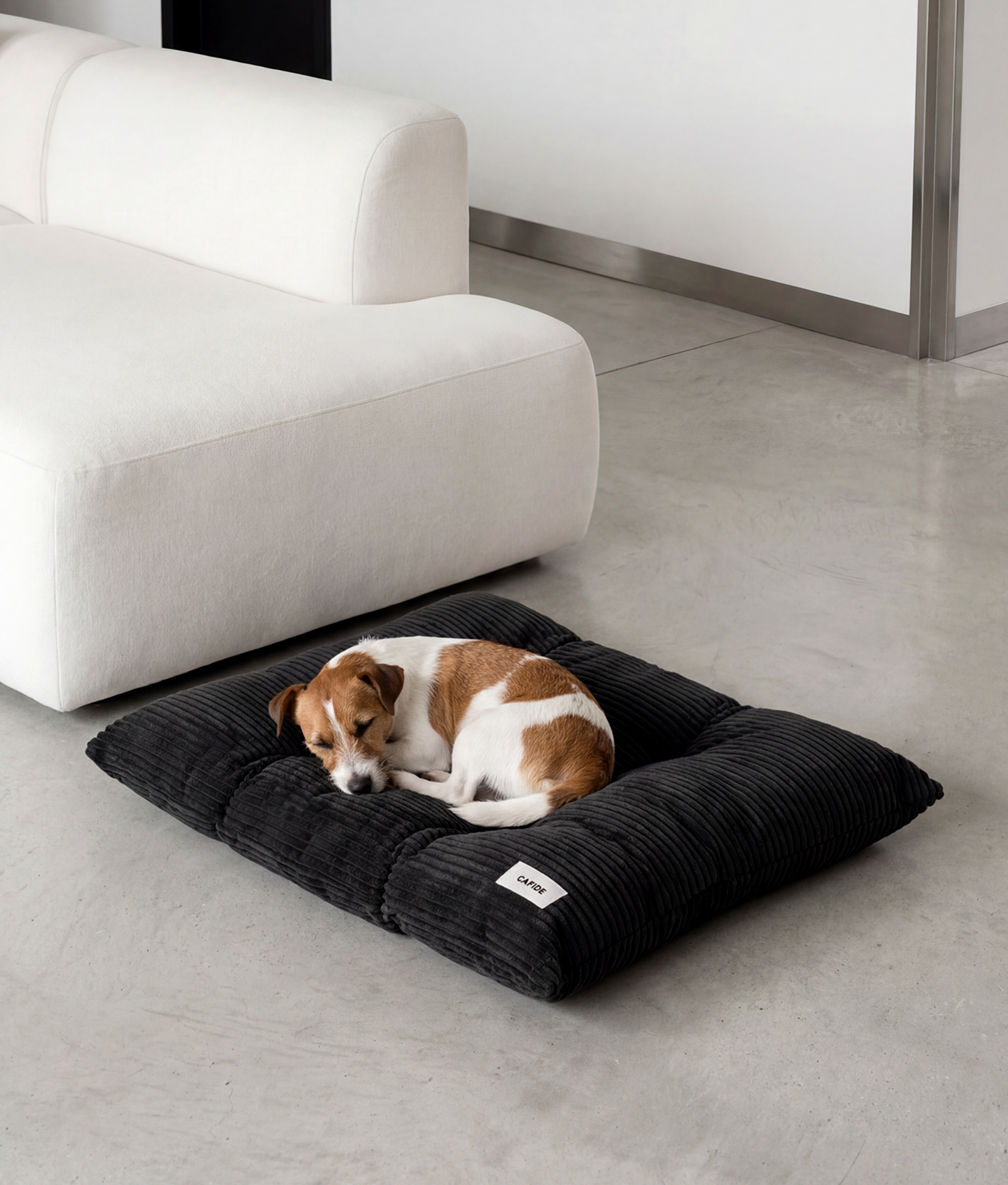 Cojín Cama Perro Pana Negro, Bela