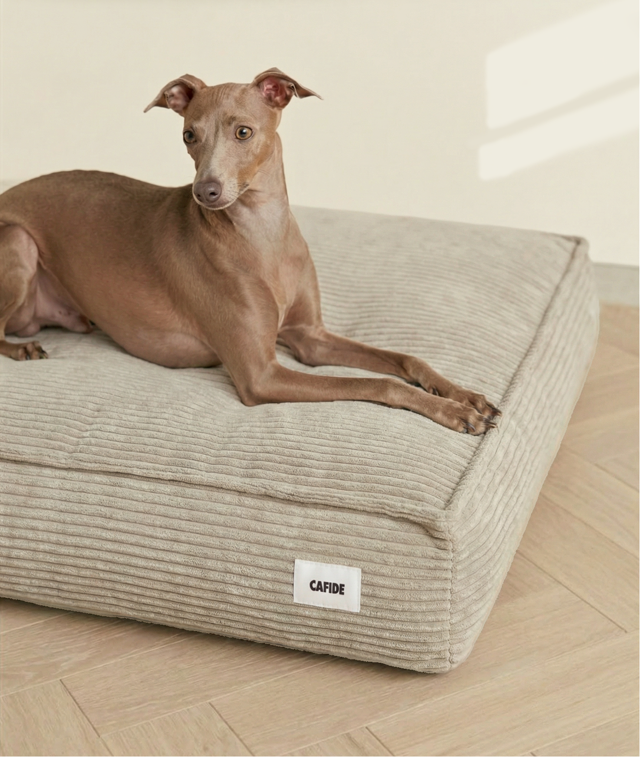 Corduroy Dog Bed Beige, Cuadra