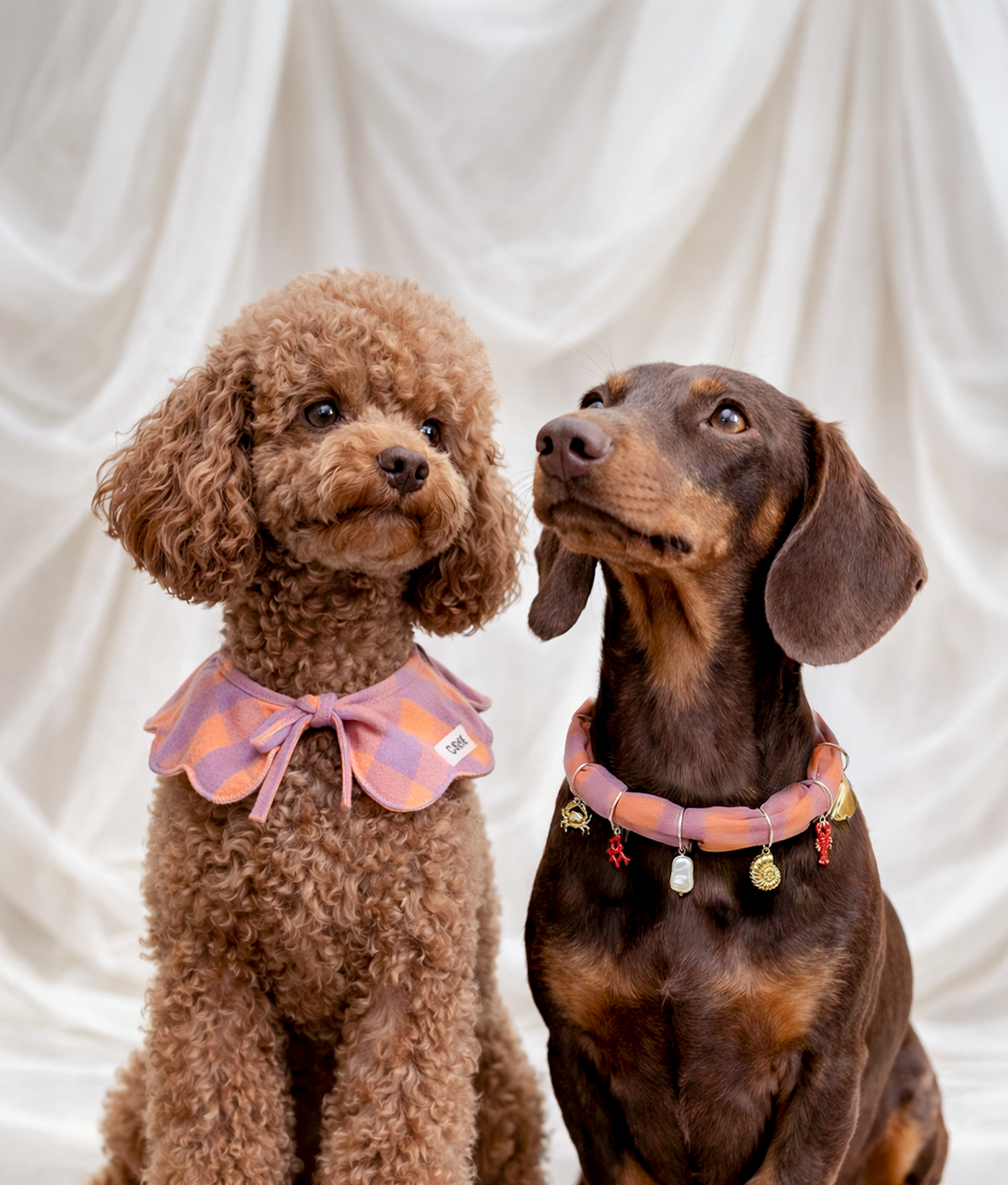 Violet Gingham Dog Neck Bandana, Lola
