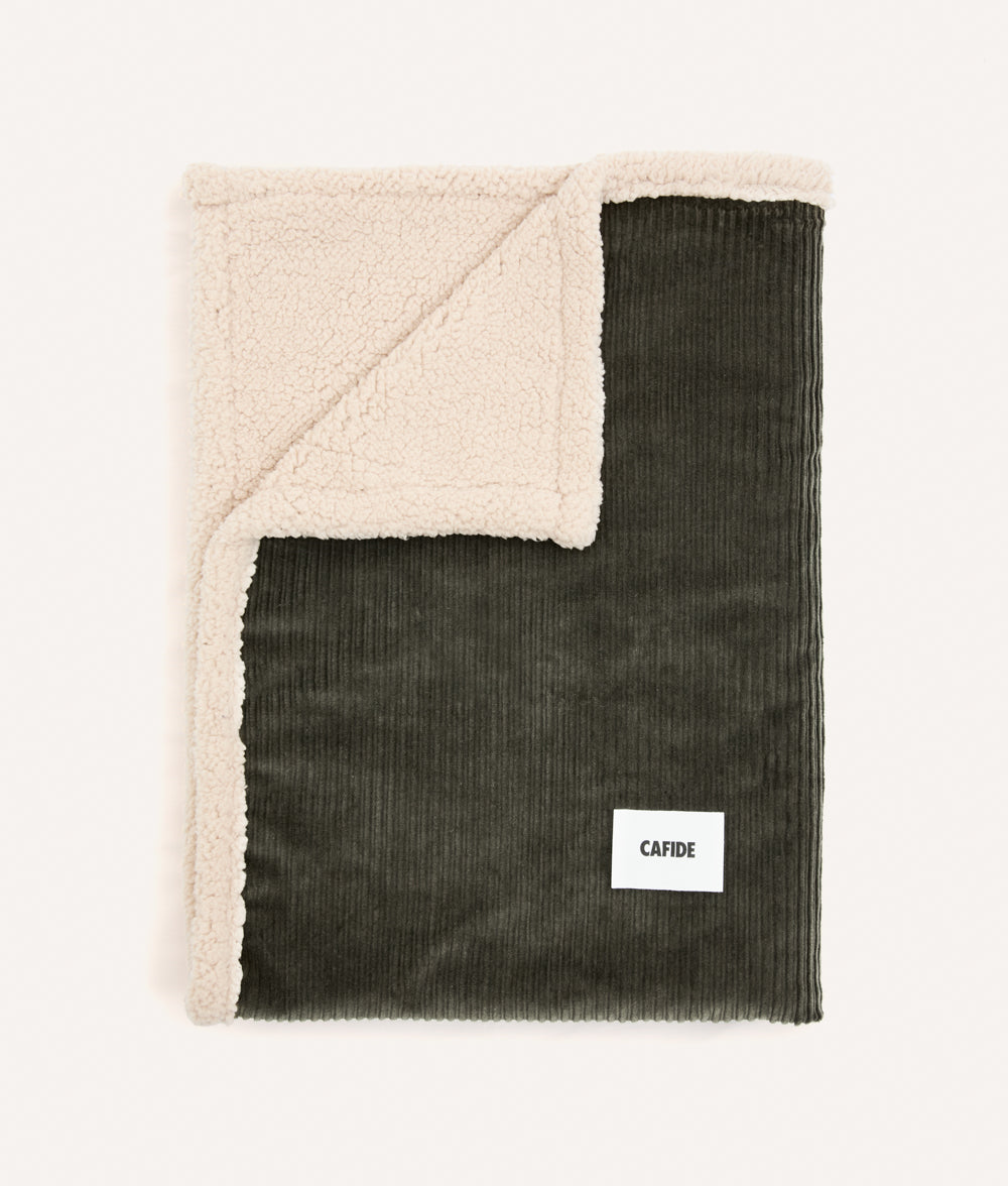 Green Corduroy Dog Blanket, Toia