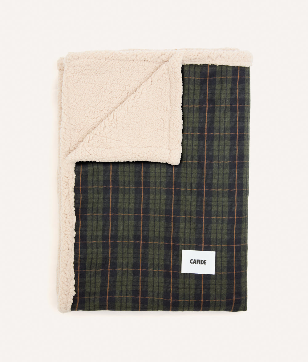Green Tartan Dog Blanket, Toia