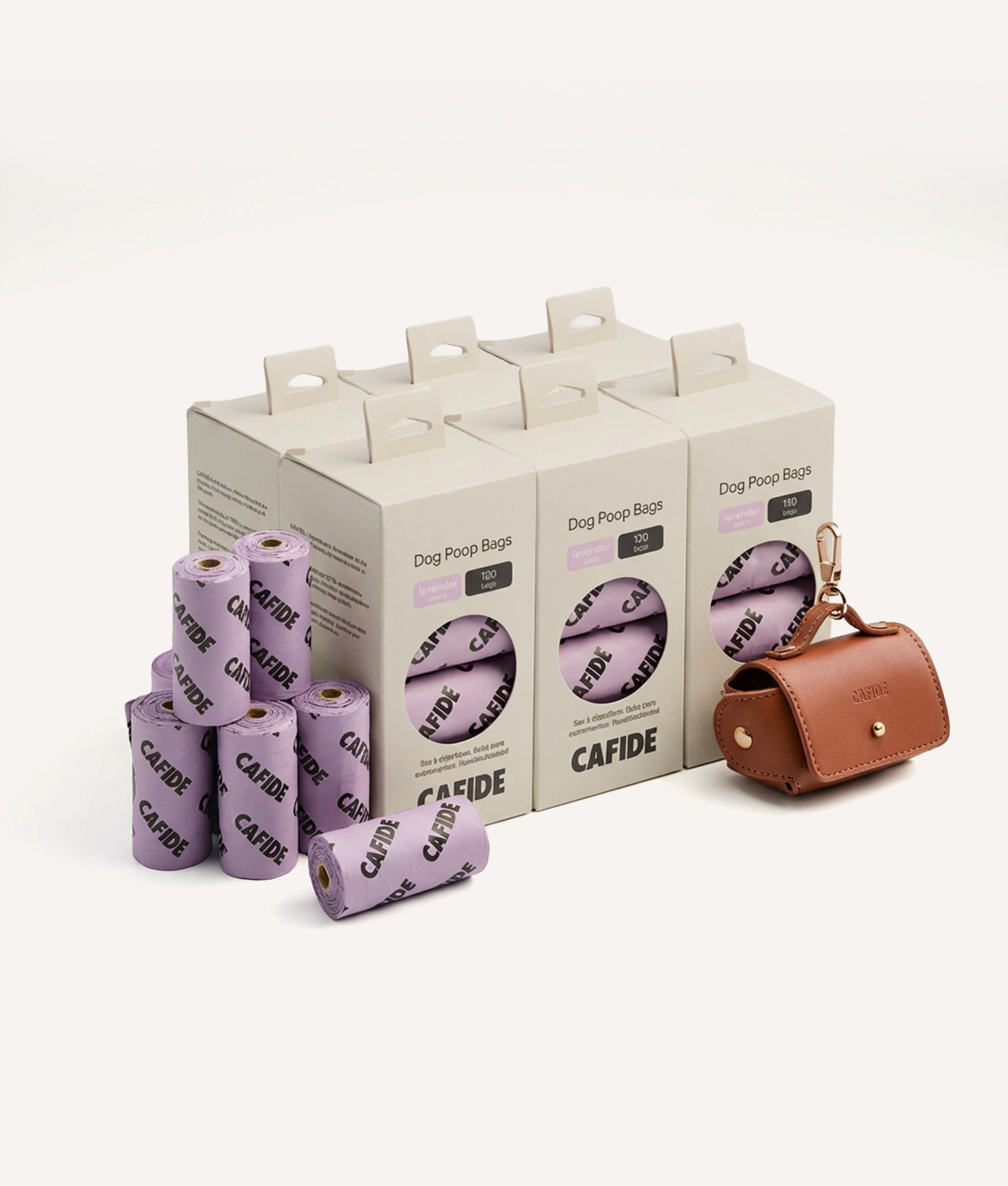 Pack Portabolsas Cuero Vegano Marrón, Jala