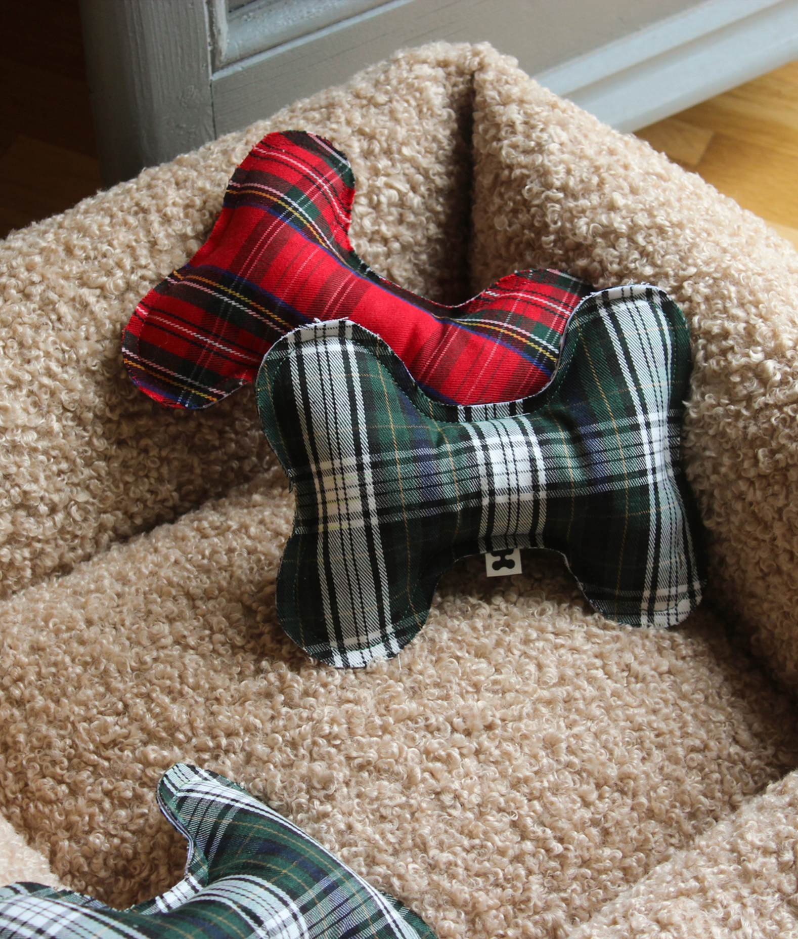 Black Watch Tartan Dog Toy, Play