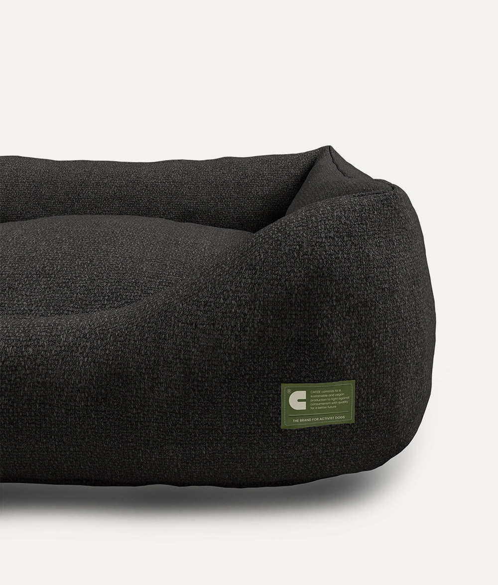 Premium-Hundebett in Schwarz-Anthrazit, Snozy