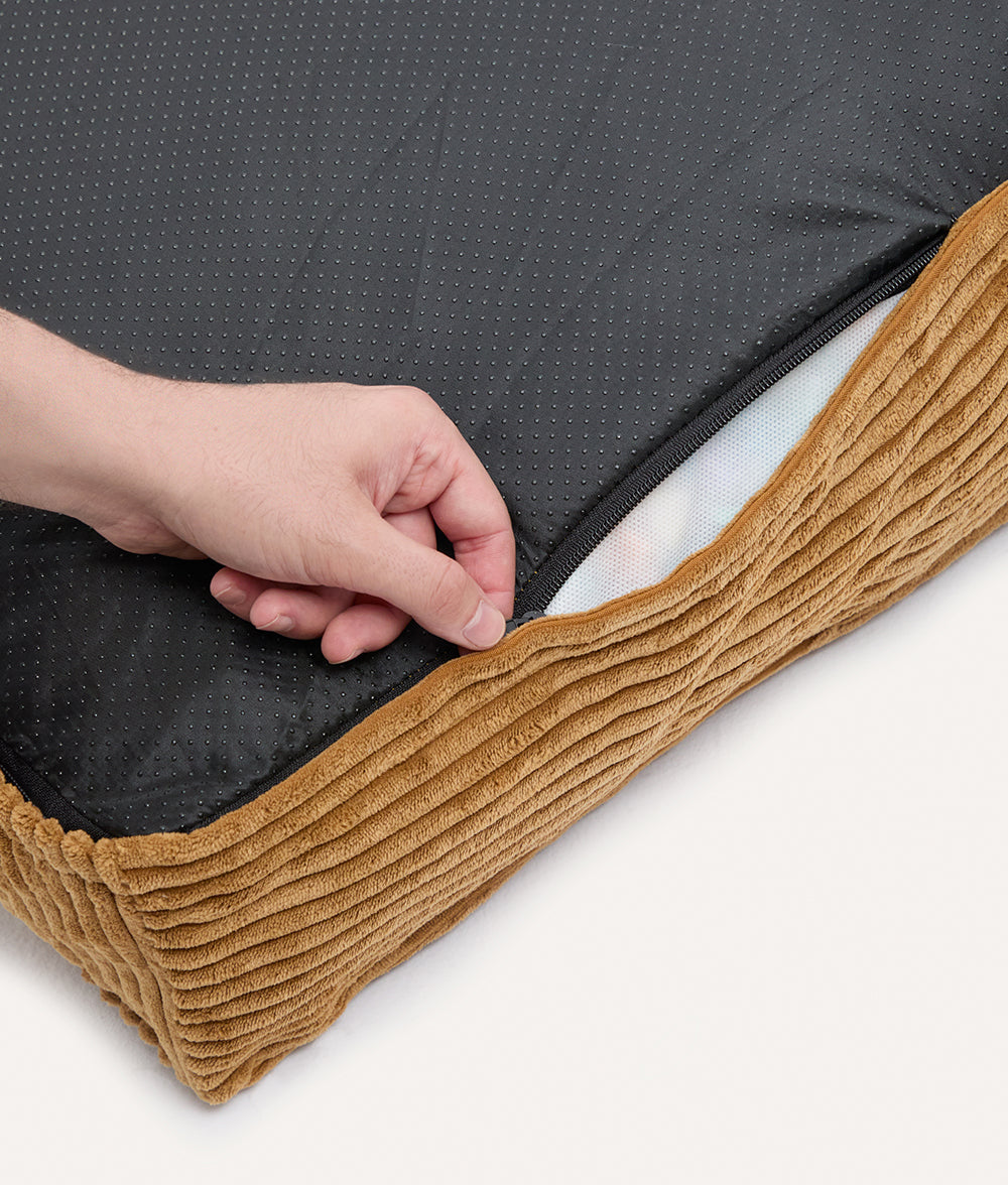 Mustard Corduroy Dog Bed, Cuadra 