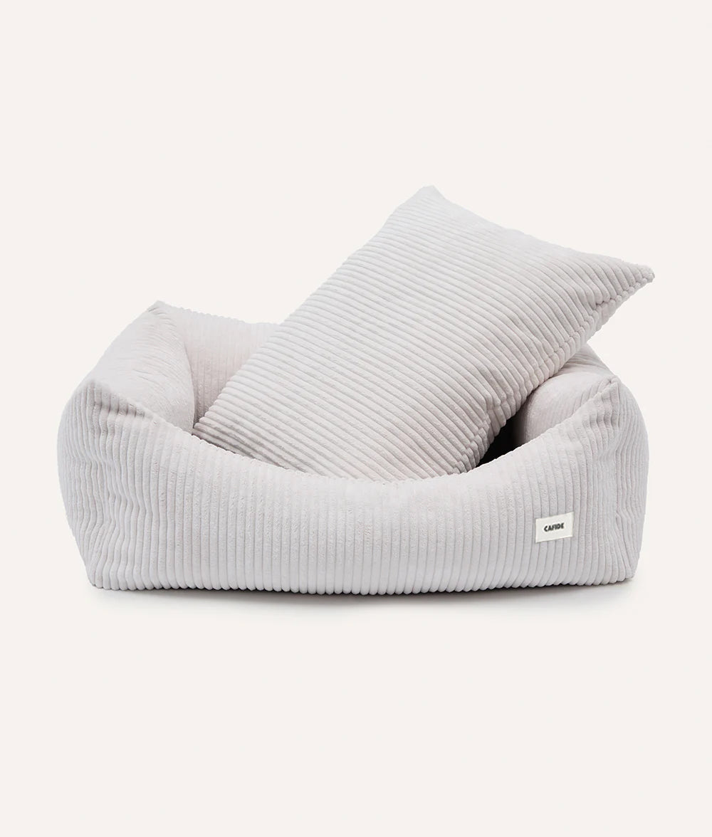 Knochenweißes Cord-Hundebett, Snozy 