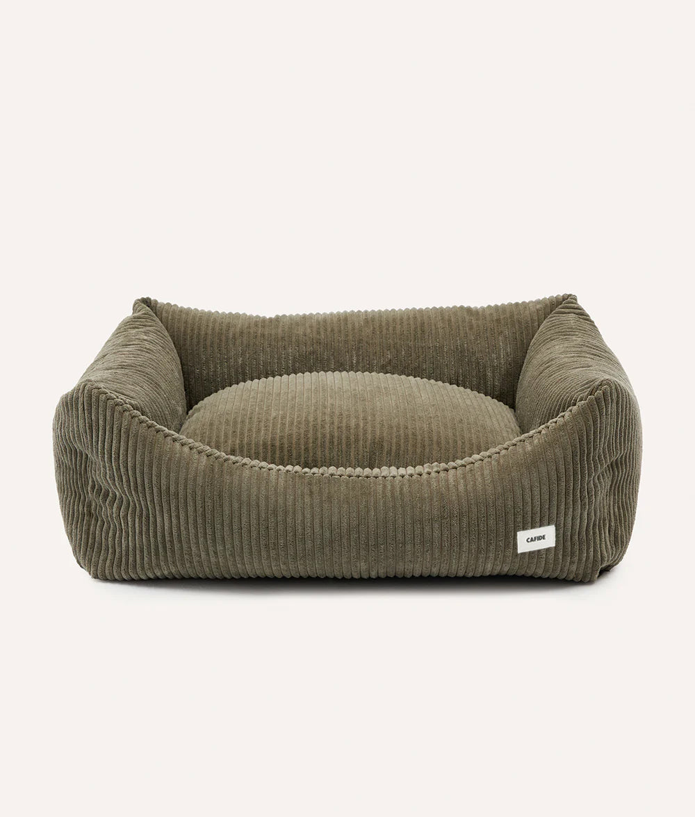 Green Corduroy Dog Bed, Snozy 
