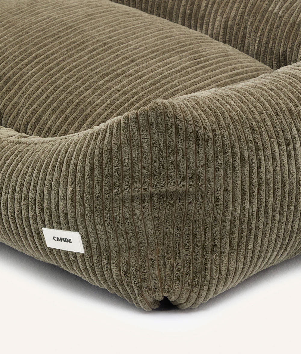 Green Corduroy Dog Bed, Snozy 