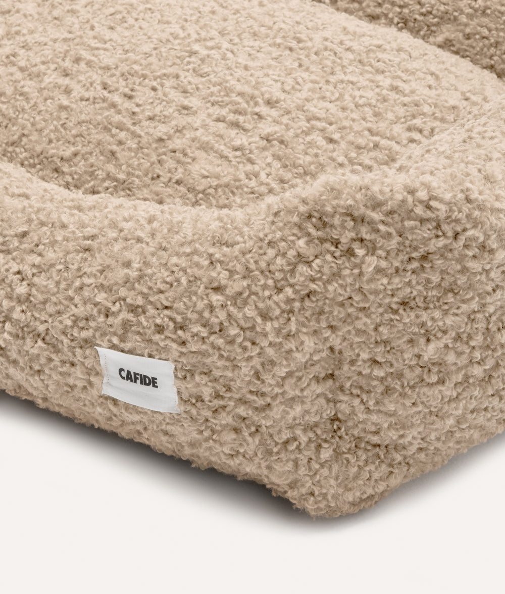 Beigefarbenes Teddy-Hundebett, Snozy
