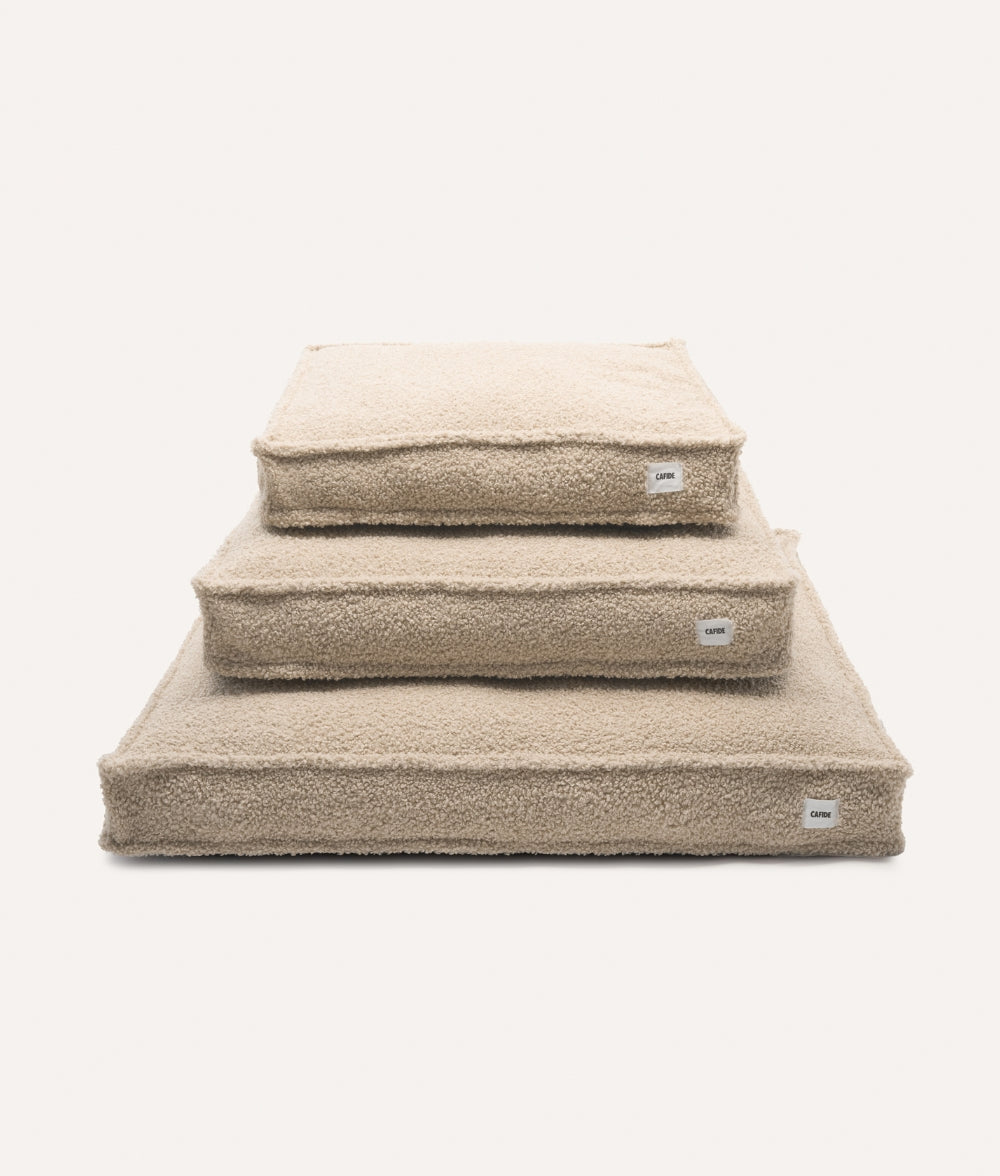 Beigefarbenes Teddyfell-Hundebett, Cuadra