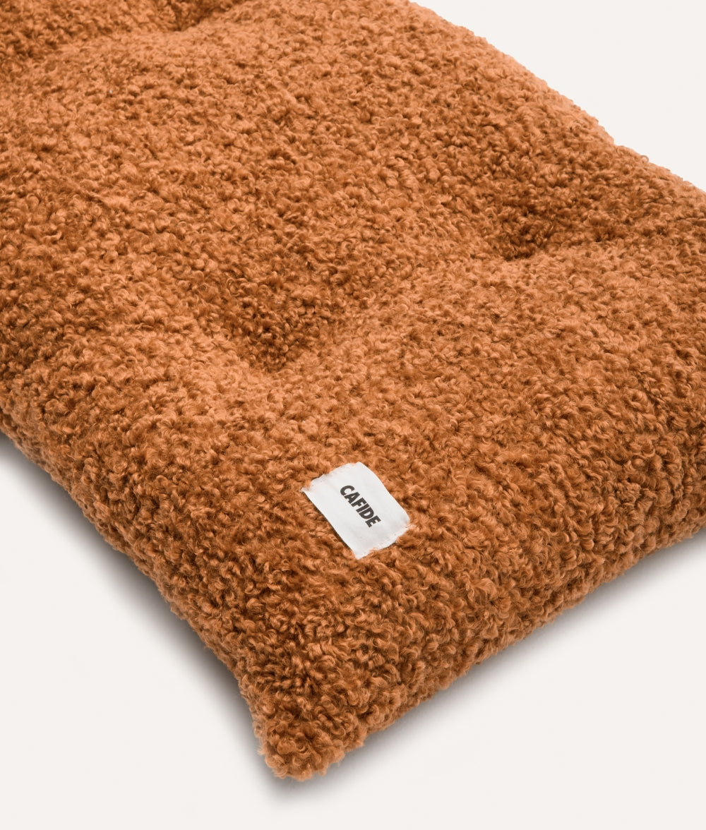Senffarbenes Teddyfell-Hundebettkissen, Bela