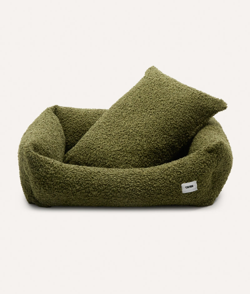 Grünes Teddy-Hundebett, Snozy