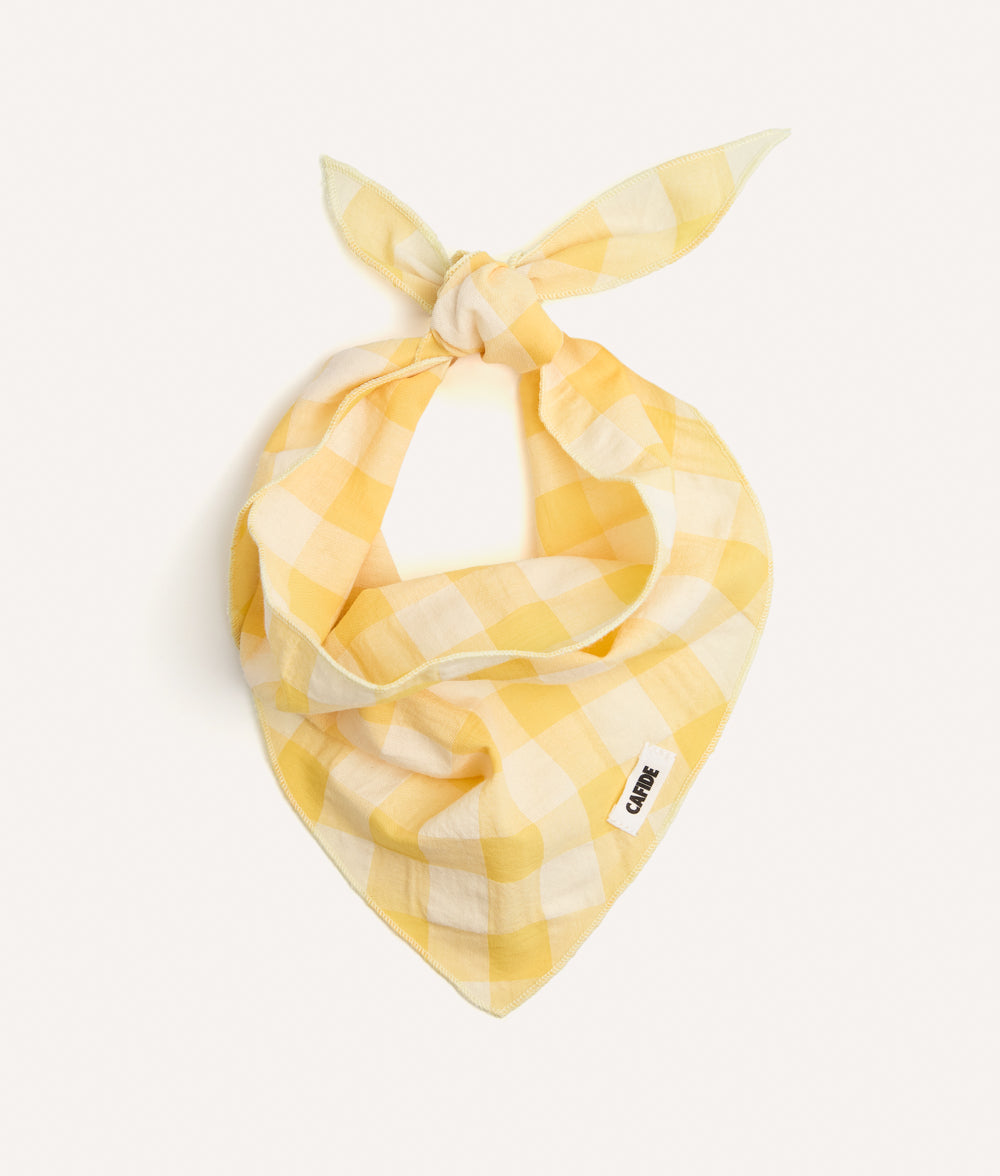 Dog Bandana Design Vichy Yellow, Nata